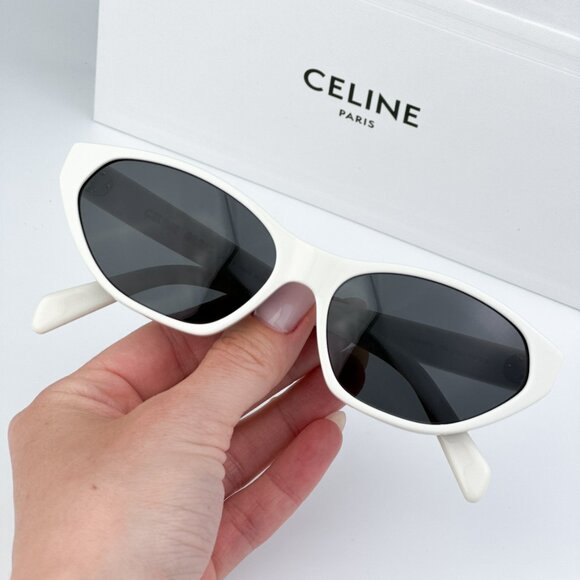 Celine CL40251U 25A BRAND NEW Sunglasses White Grey Cat Eye Women main image 9